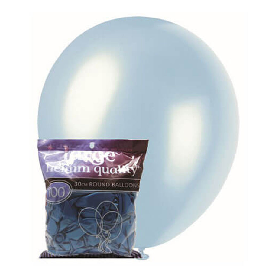 Electric Blue - 100 x 30cm (12") Pearl Balloons