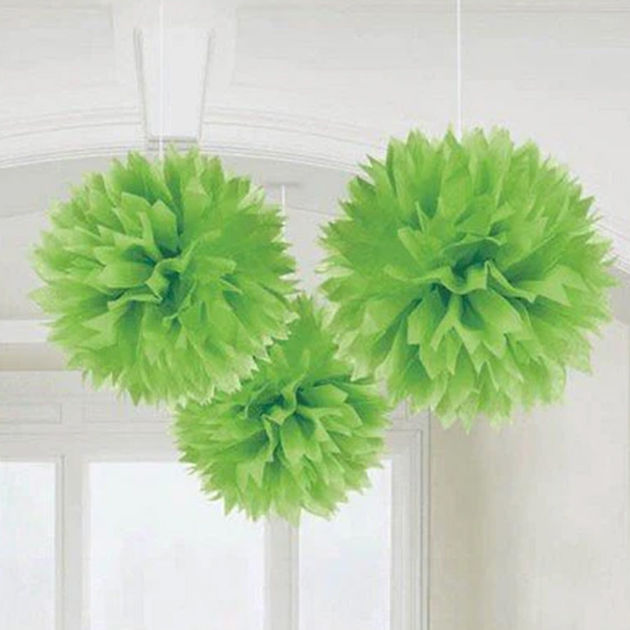 Fluffy Tissue Decorations - Kiwi PK3