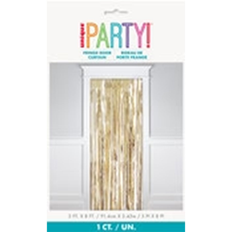 FRINGE DOOR CURTAIN - GOLD