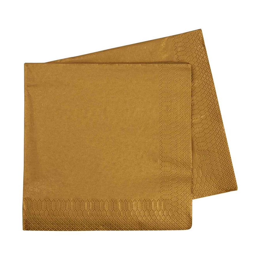 FS Dinner Napkin 400mm Metallic Gold 40pk