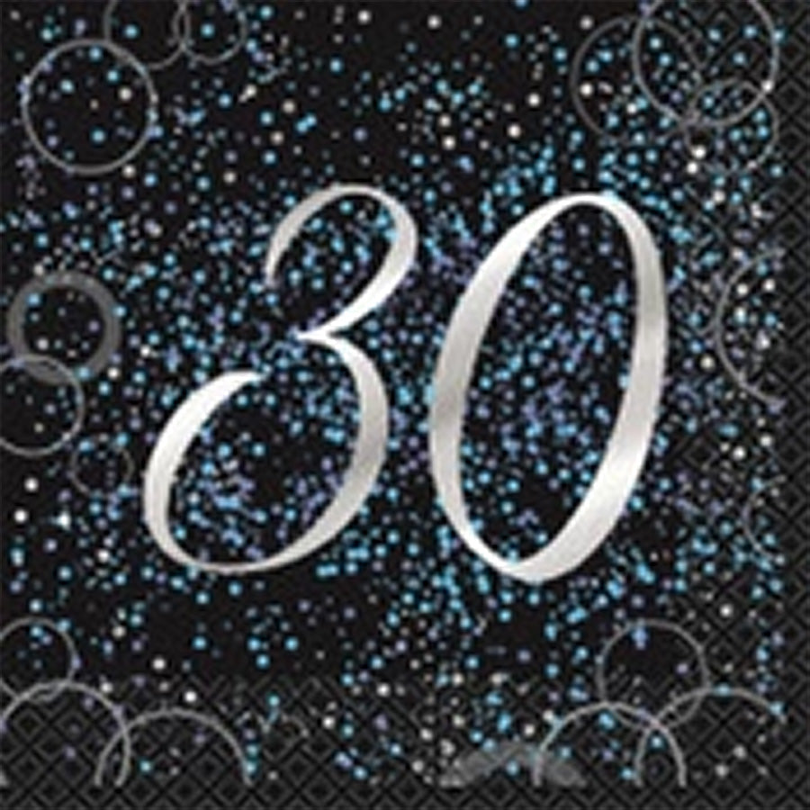 GLITZ BLUE 16 LUN NAPKINS - 30