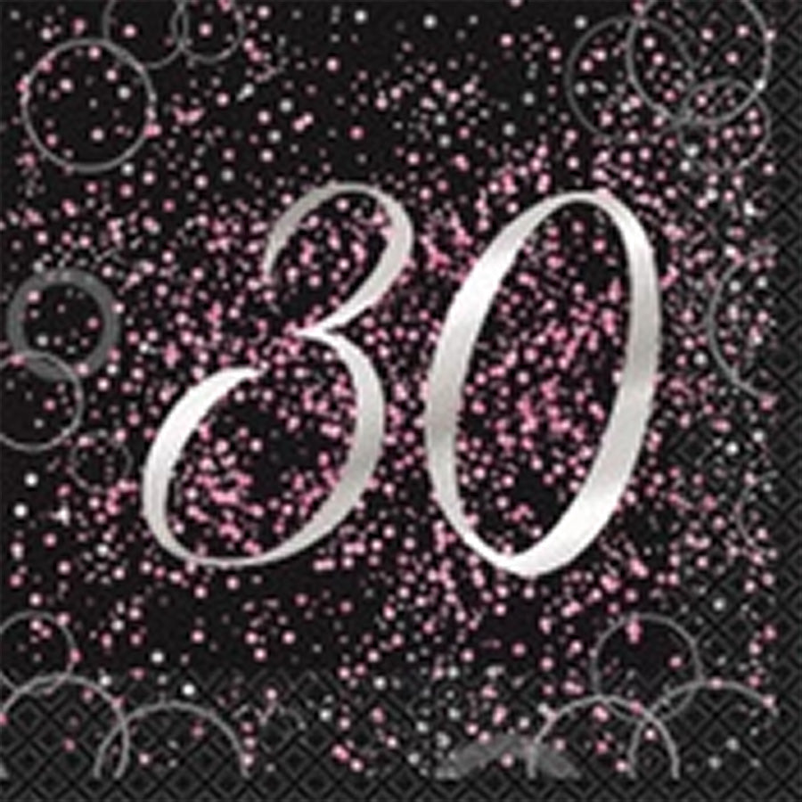 GLITZ PINK 16 LUN NAPKINS - 30