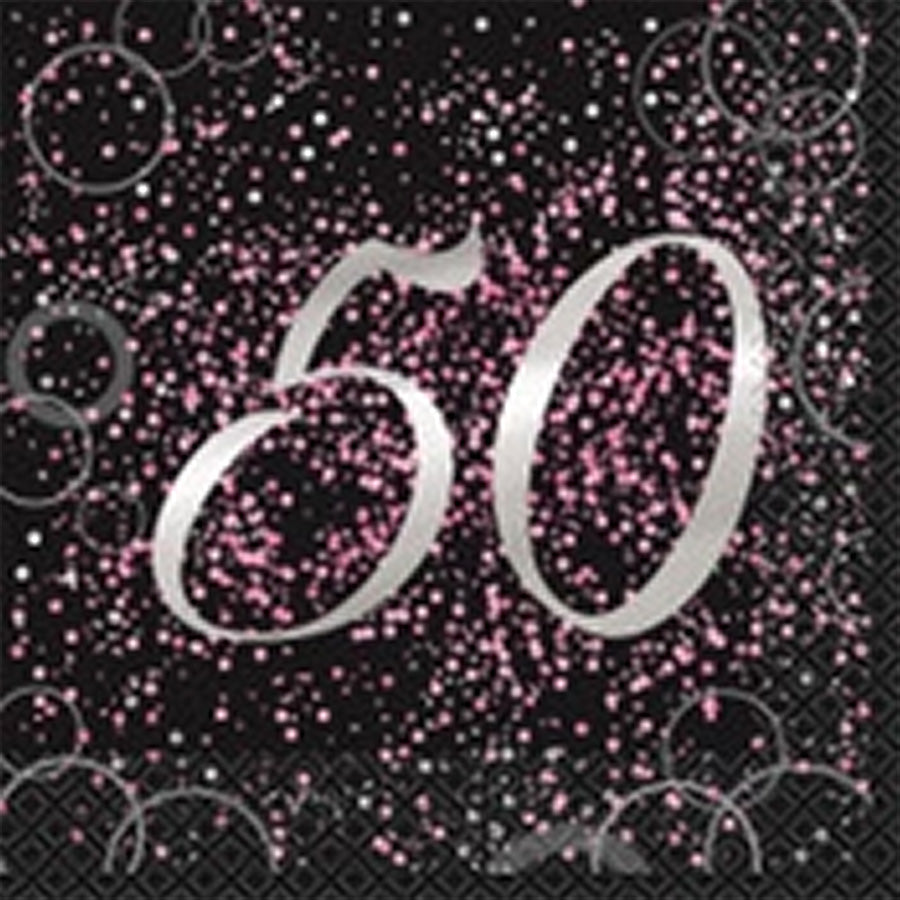 GLITZ PINK 16 LUN NAPKINS - 50