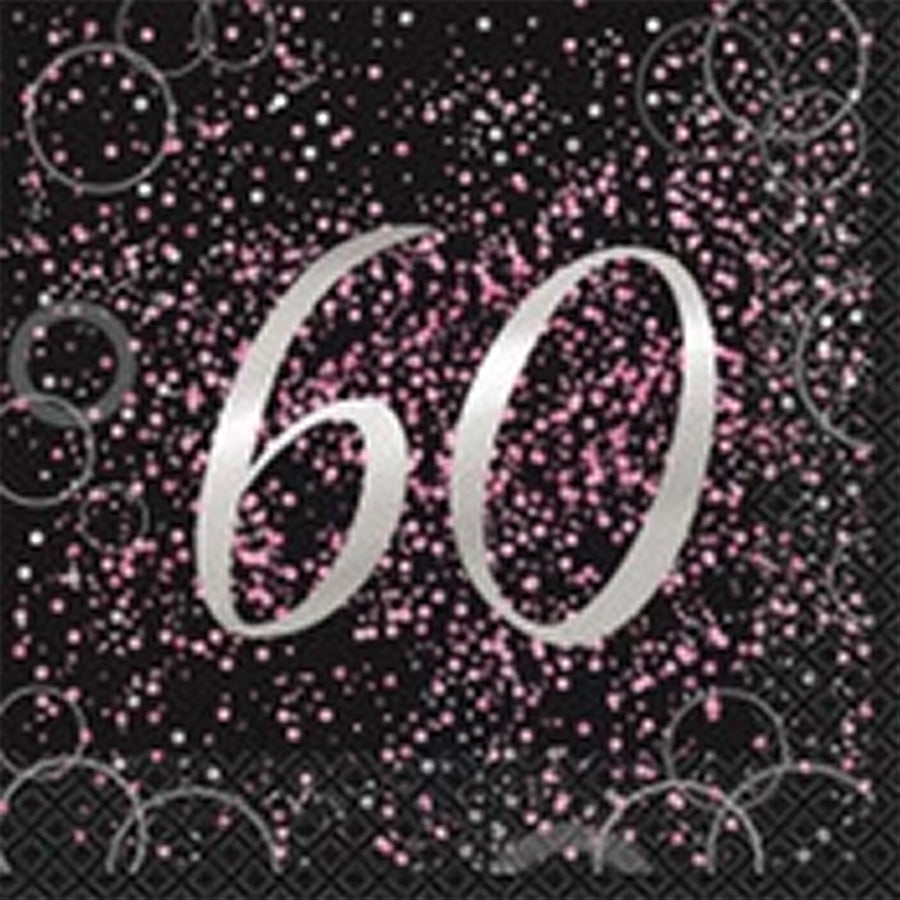 GLITZ PINK 16 LUN NAPKINS - 60