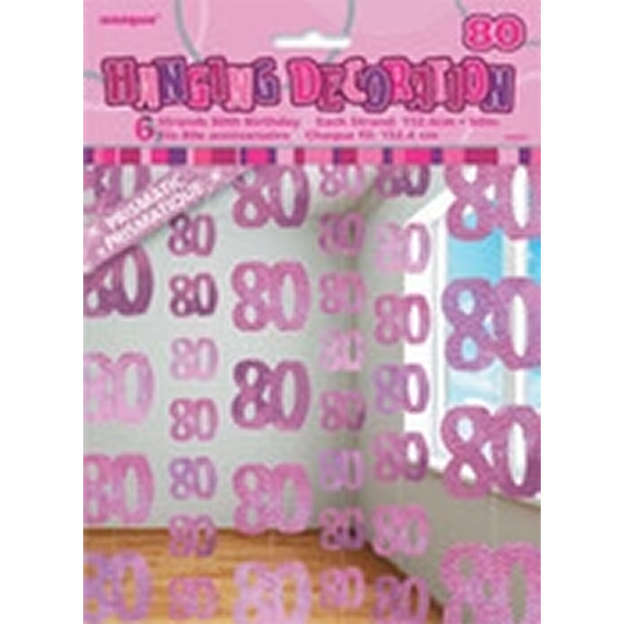 GLITZ PINK 6 HANG DECO 5ft -80