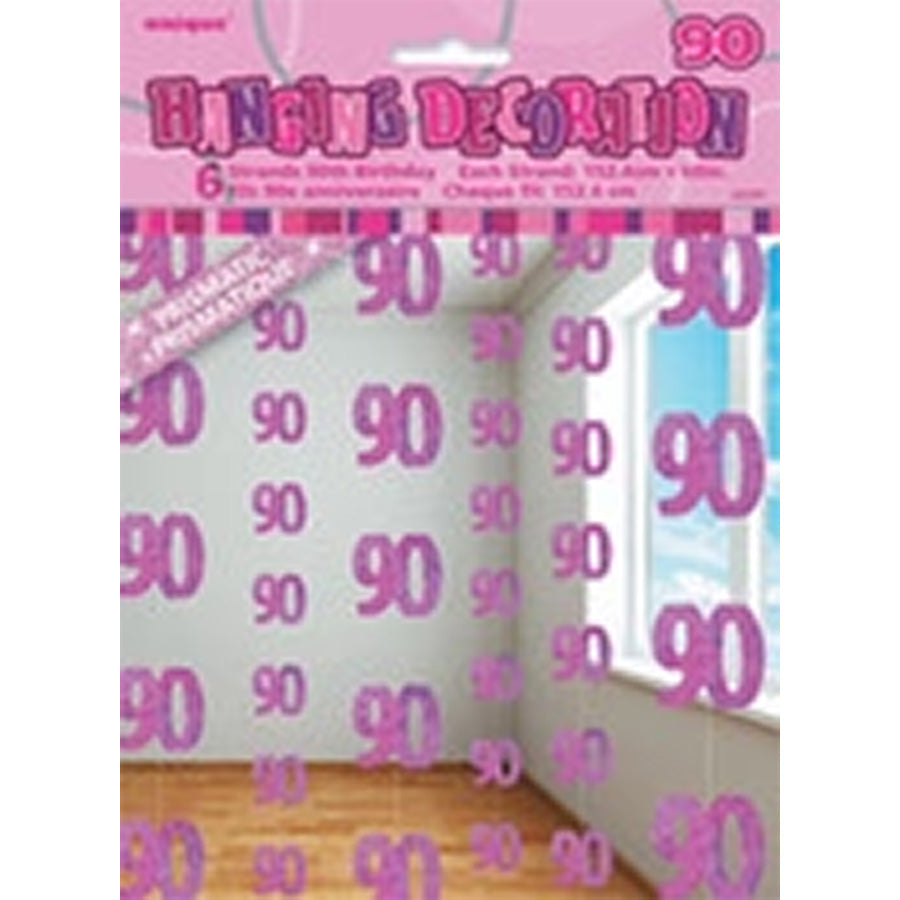 GLITZ PINK 6 HANG DECO 5ft -90