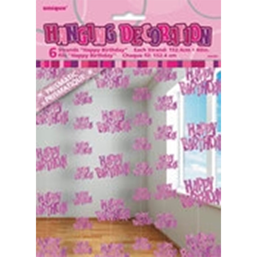 GLITZ PINK 6 HANG DECO 5ft -HB