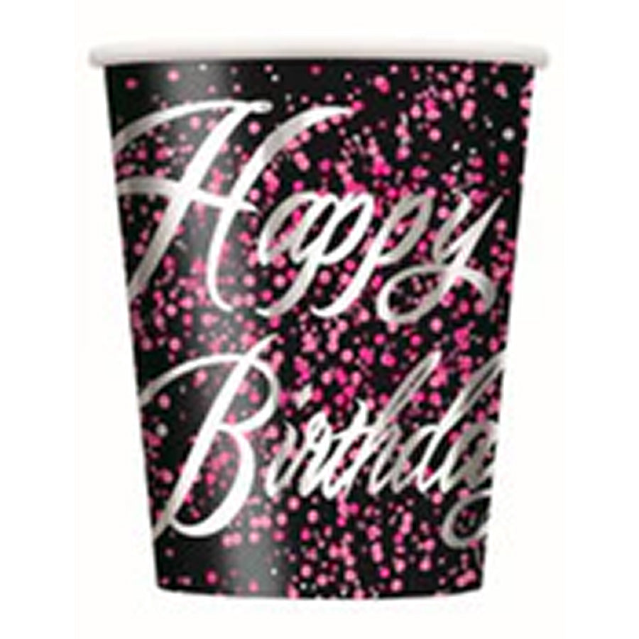 GLITZ PINK 8 x 9oz CUPS - HB