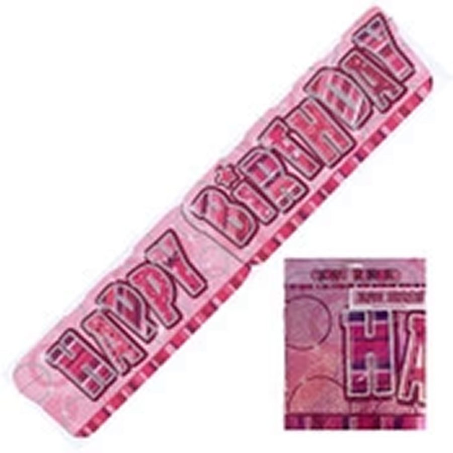 GLITZ PINK GIANT H/B BANNER