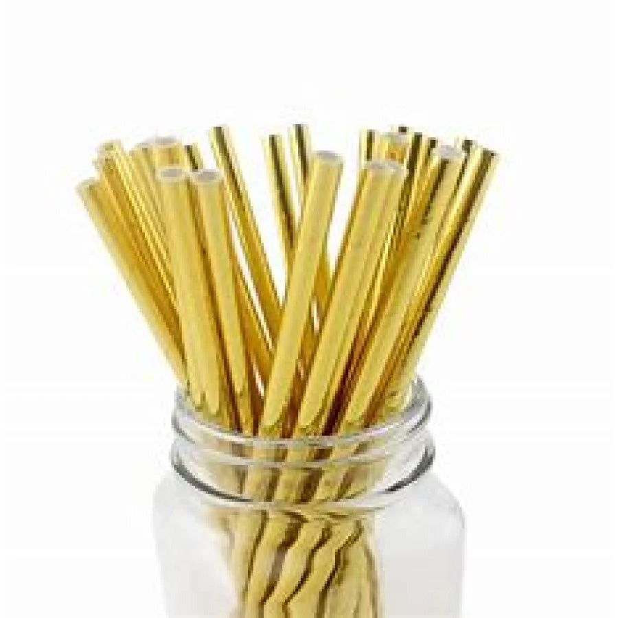 Gold Foiled Paper Straws