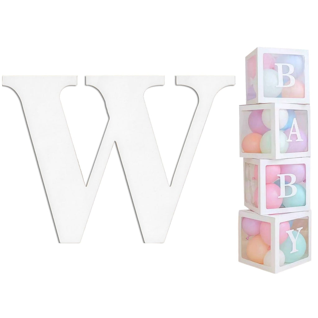 Balloon Box white Letter W