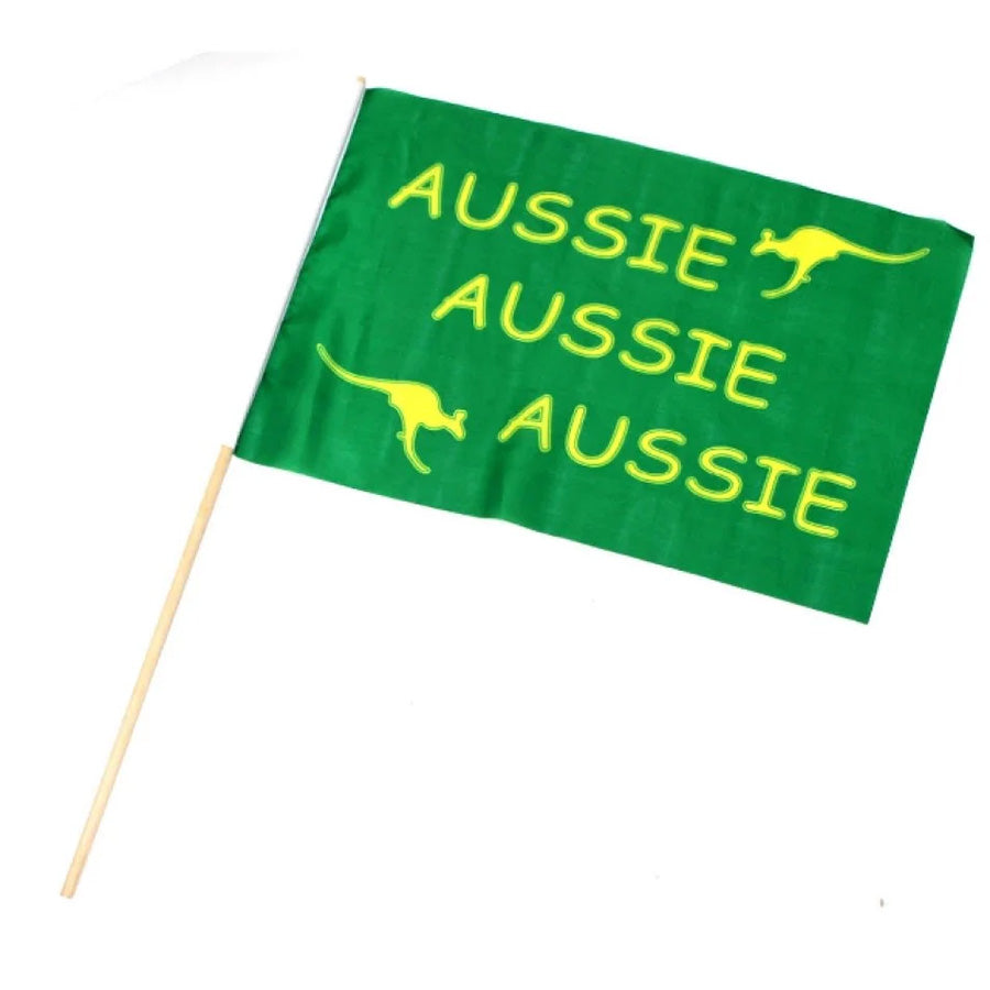 GREEN AUSSIE HAND FLAG