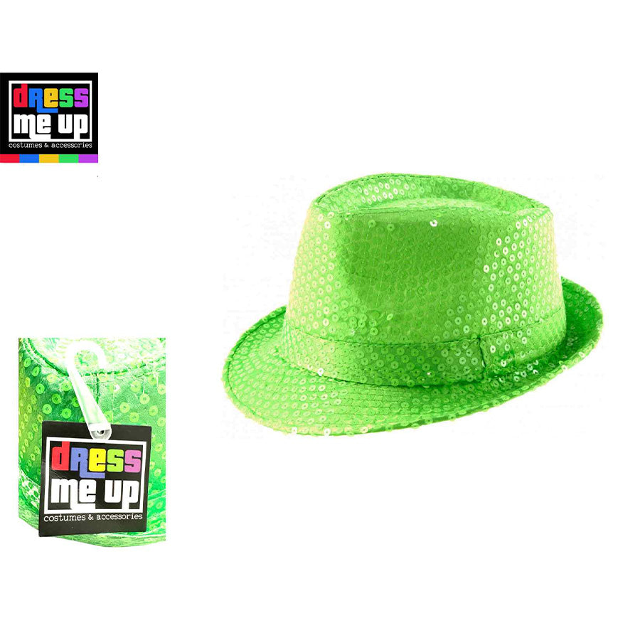 Green Neon Sequin Hat