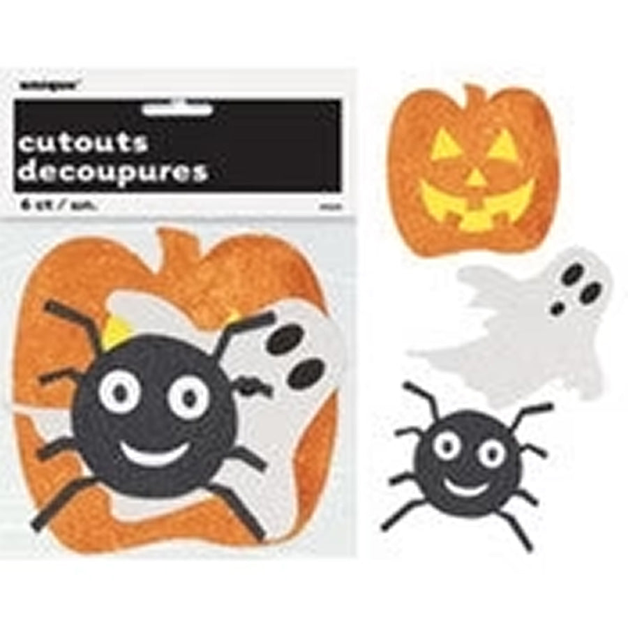 HALLOWEEN 6 MINI GLIT CUTOUTS