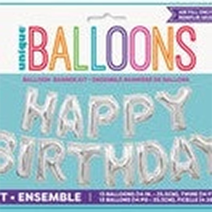 "Happy Birthday" Gold 35.5cm (14") Foil Letter Balloon Kit