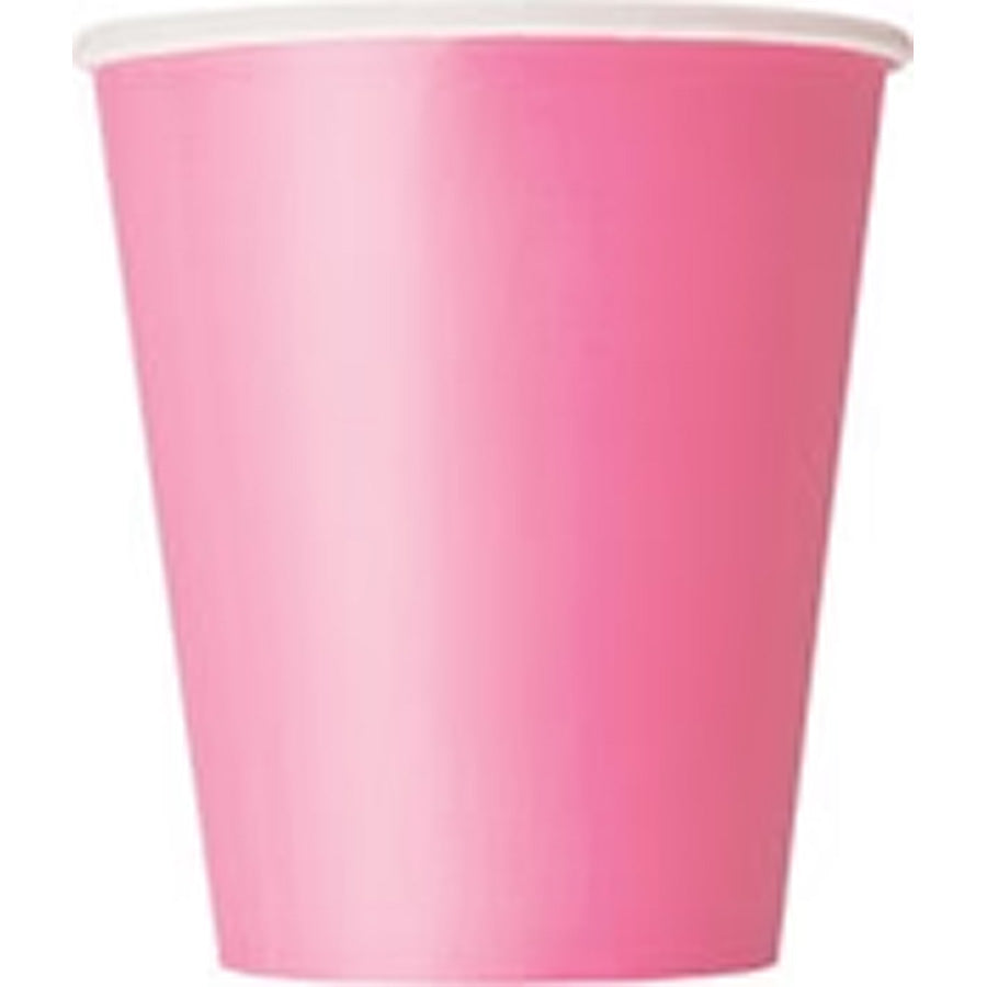 HOT PINK 8 x 9oz PAPER CUPS