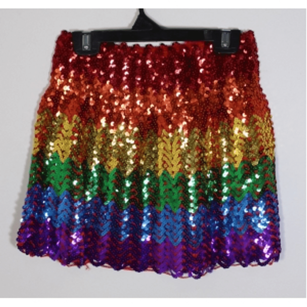 RAINBOW SEQUIN TUTU ON HANGER