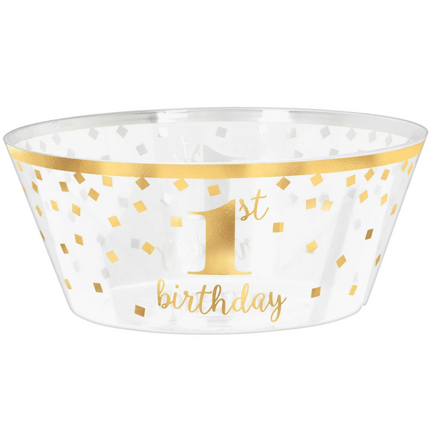 1st BDAY Lrg Plas Serving Bowl