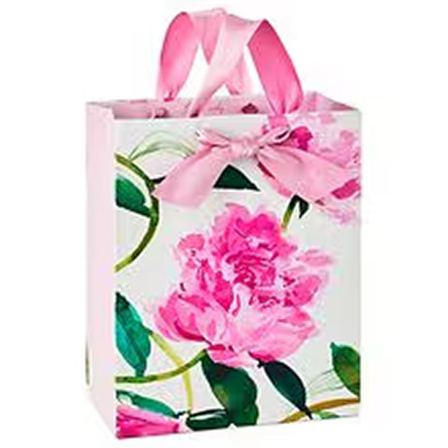 LRG PEONY GIFT BAG W/HOT STAMP-26X32X12CM