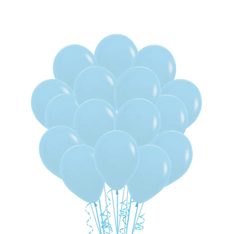 Matte Pastel Blue 30cm Round Balloon 18pk