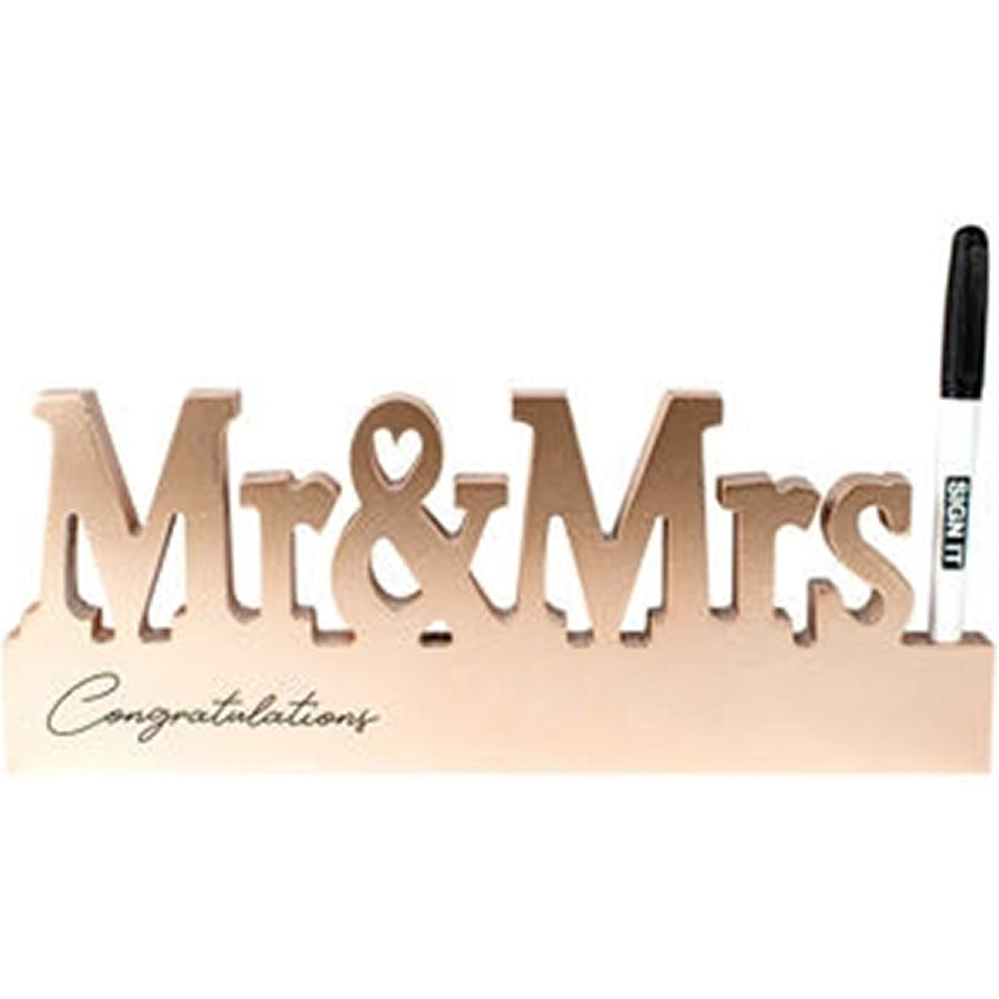 MR &amp; MRS ROSE GOLD SIGNATURE BLOCK