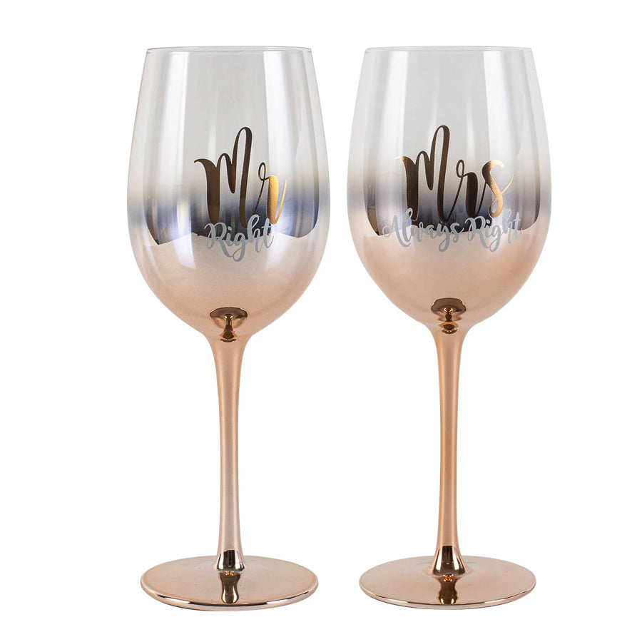 Mr&amp;mrs champange glasses