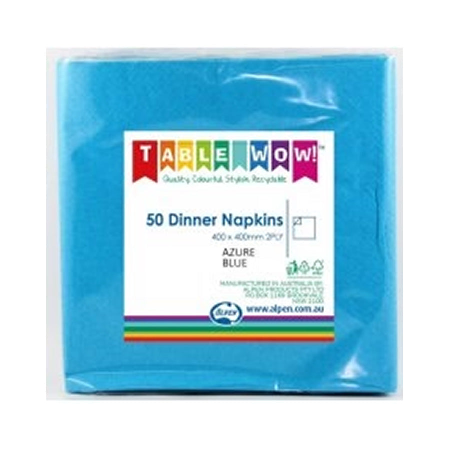 NAPKIN DINNER AZURE BLUE P50