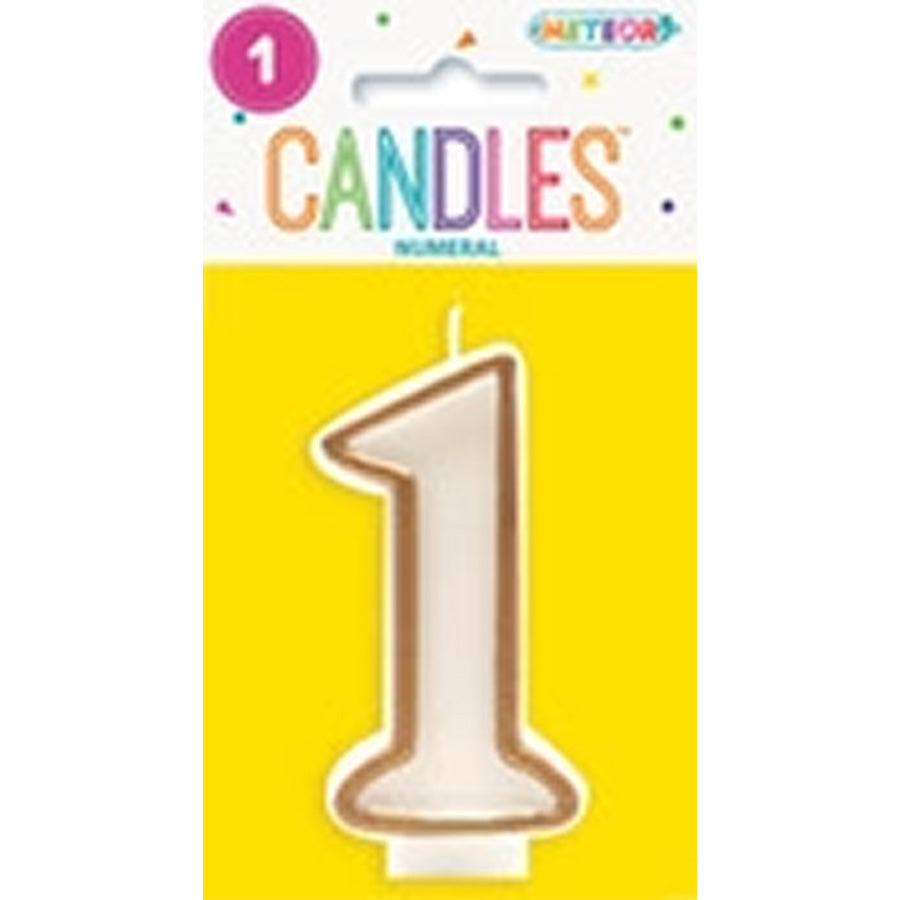 NUMERAL CANDLE 1 - GOLD