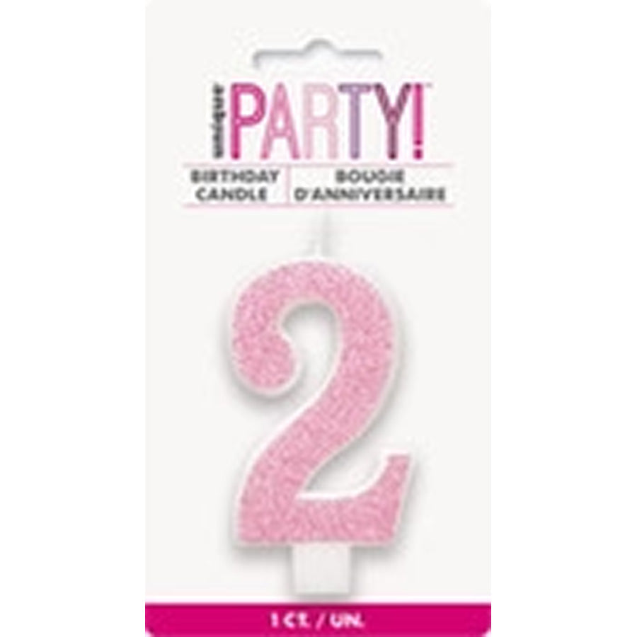 NUMERAL CANDLE 2 - PINK