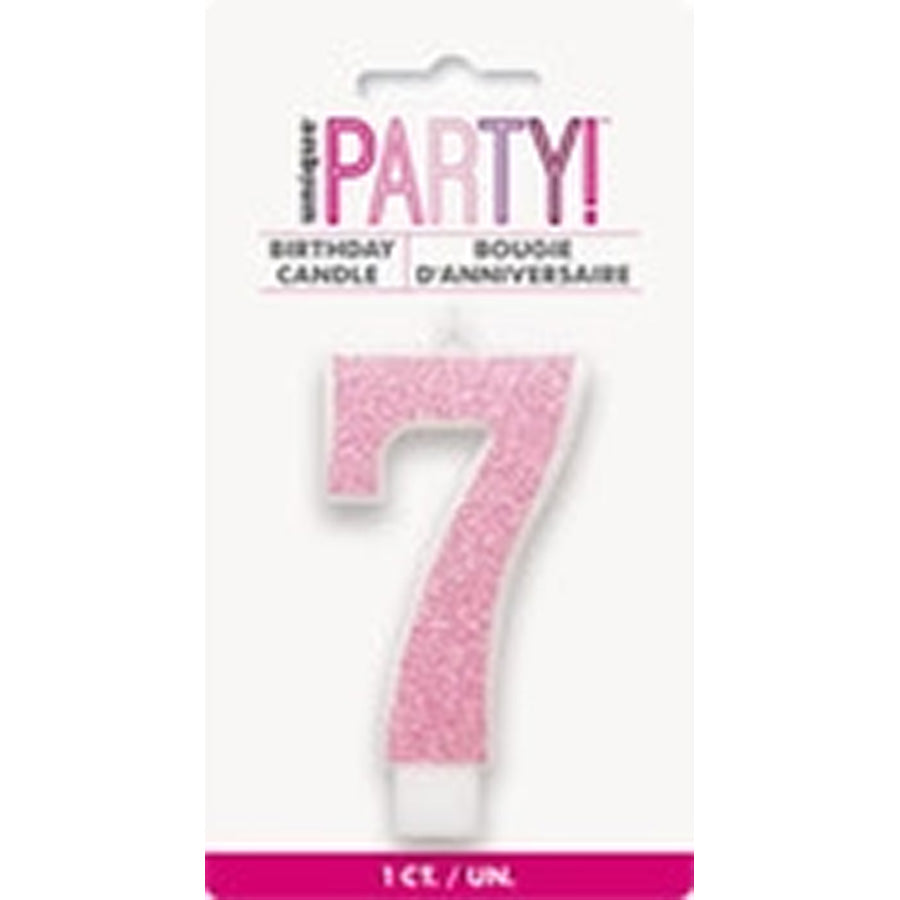 NUMERAL CANDLE 7 - PINK