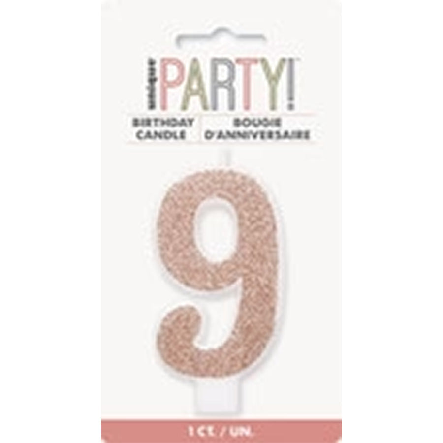 NUMERAL CANDLE 9 - ROSE GOLD