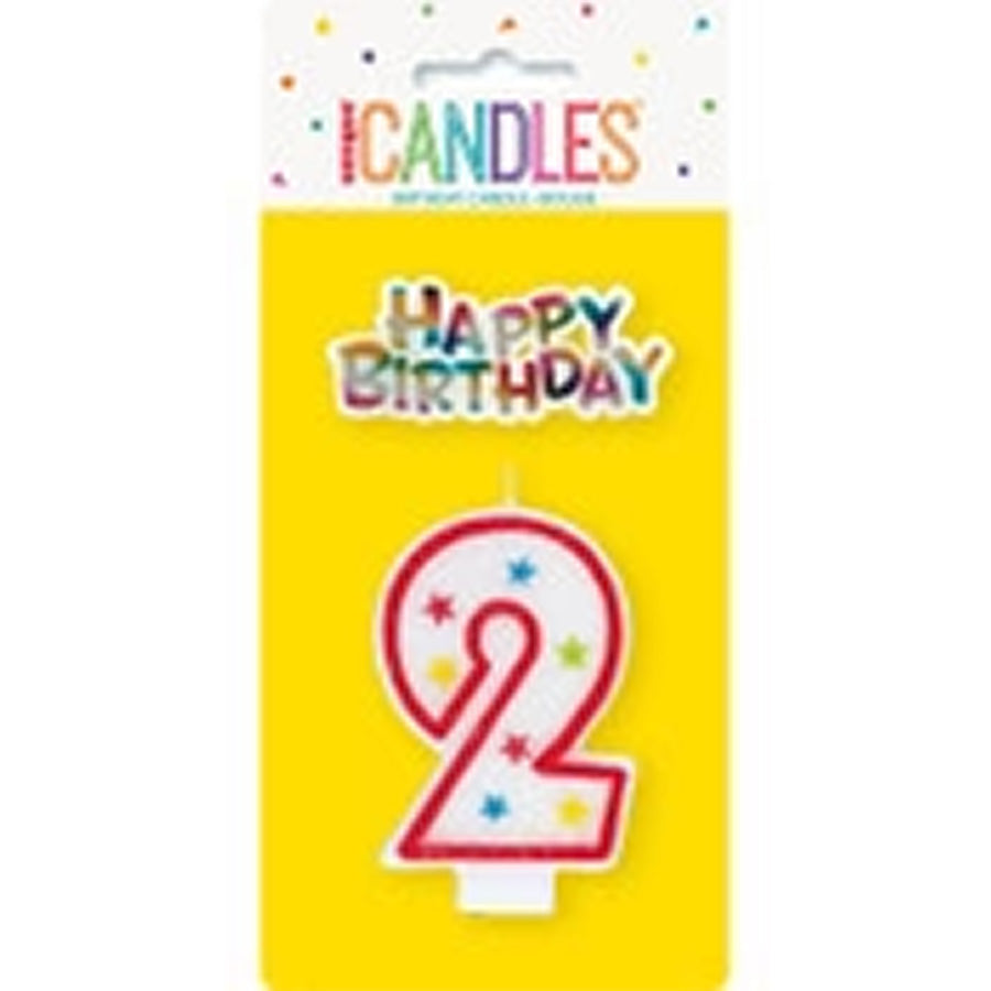 NUMERAL CANDLE W/CAKE DECO - 2