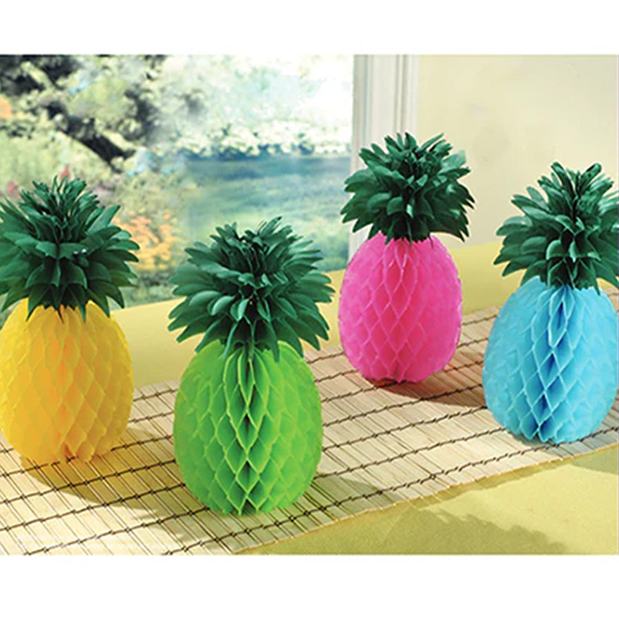 Pineapple Honeycomb Table Centrepieces Assorted Colours PK4