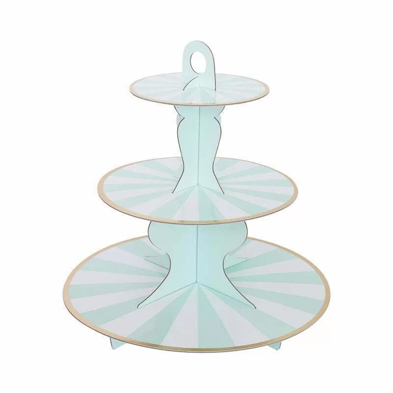 Striped Cake Stand ECO - Green