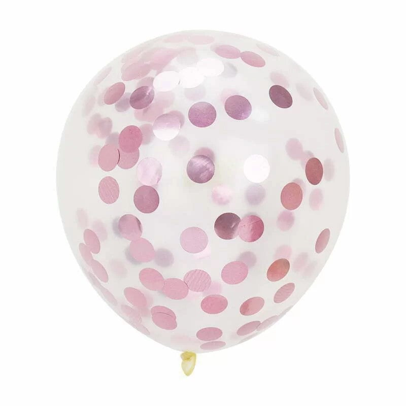 5 Rose gold Confetti Balloon