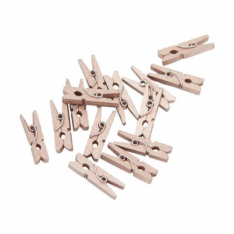 Wooden Pegs 24pcs-Rose Gold