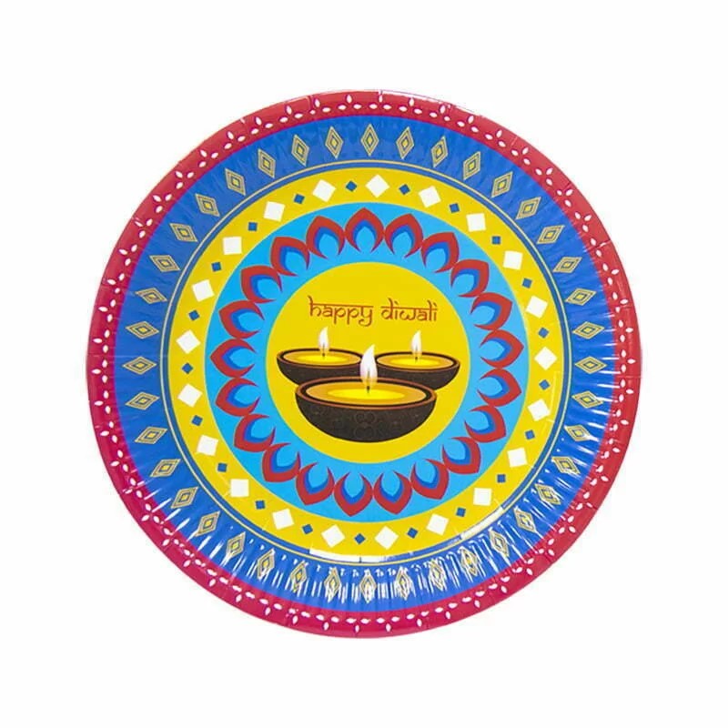 8PK 9″ Diwali Paper Plates