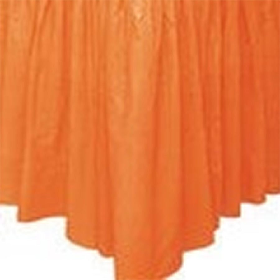 Pumpkin Orange Plastic Tableskirt 73cm x 4.3m (29" x 14')