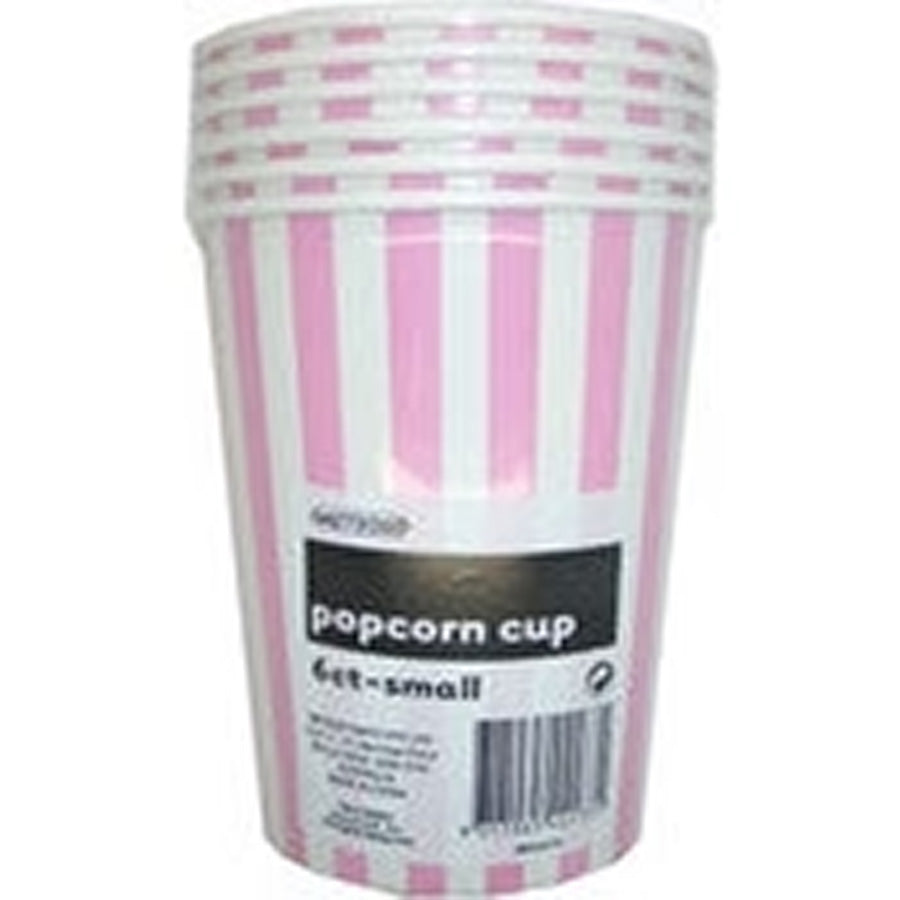 STRIPES 6PK P/CORN CUPS SML-L/PK