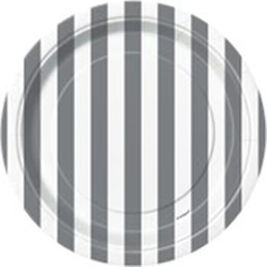 STRIPES 8 x 7" PLATES - SILVER