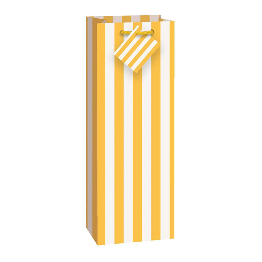 Stripes Wine Bag - Yellow