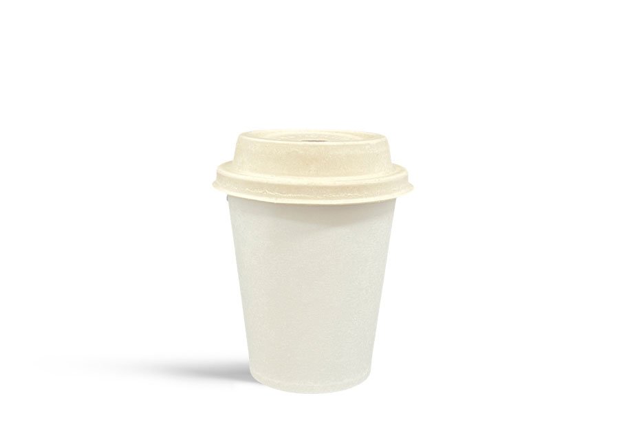 PLA FSX Single Wall Coffee Cups 250ml with SG Lids Pk12