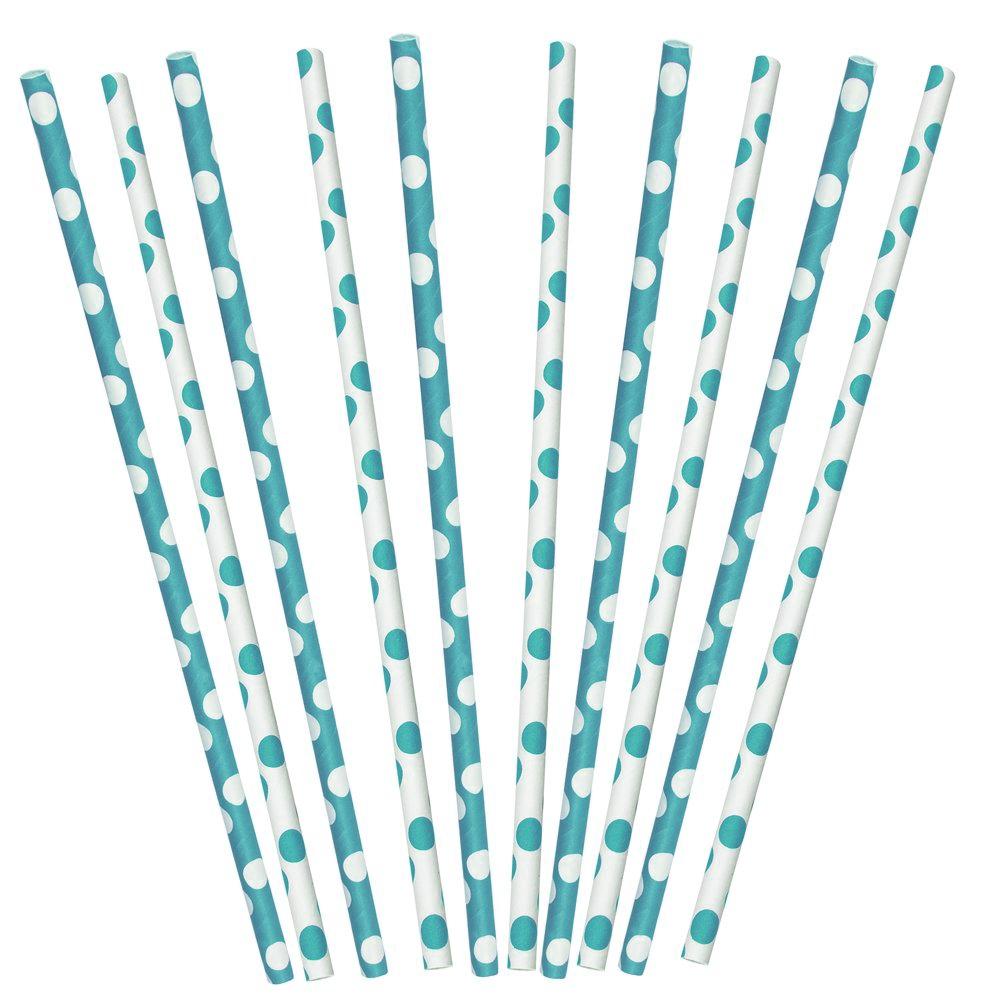 Dotty straws blue