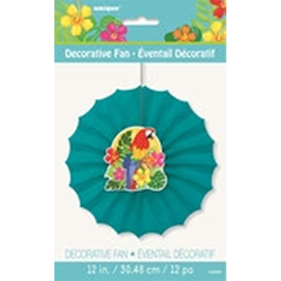 Tropical Island Luau Decorative Fan 30.48cm (12")